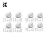 8X BEKO Cooker Oven Hob White Control Knob & +5 Adaptors