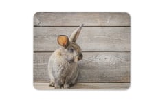 Gorgeous Rabbit Mouse Mat Pad - Grey Brown Bunny Fun Cute Gift PC Computer #8390