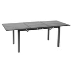 greemotion Table de jardin extensible Toulouse - Table de jardin à rallonge 140 à 200 cm – Table extérieur design – table salon de jardin 8 personnes en acier gris – Table à manger ajustable