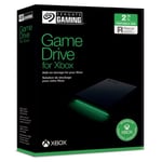 Seagate Game Drive for Xbox, 2TB, External Hard Drive Portable, USB 3.2 Gen 1, Black with built-in green LED bar, Xbox Certified, 3 year Rescue Services (STKX2000400)