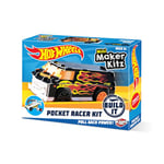 BLADEZ Hot Wheels Toyz Pocket Racer Maker Kitz 1 Pack - Build & Race Mini Cars - Pull-Back Motors for Turbo Performance & Easy Snap-Fit Assembly - Works on Hot Wheels Track - COLOURS WILL VARY