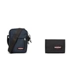 EASTPAK THE ONE Sac Bandoulière, 27 L - Triple Denim (Bleu) & Crew Single Portefeuille, 27 L - Black (Noir)