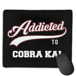 Addicted to Cobra Kai Baseball Text Customized Designs Non-Slip Rubber Base Gaming Mouse Pads for Mac,22cm×18cm， Pc, Computers. Ideal for Working Or Game