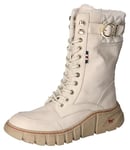 MUSTANG Femme 1499-605 Bottes à Lacets, Ecru, 37 EU