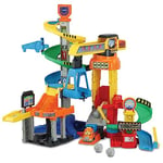 VTech Tut Tut Bolides pour bébé - Mega chantier de construction - Kit de jeu interactif avec éléments mobiles, mélodies et chansons et camion à bascule Tut Tut Tut Baby Flitzer - Pour enfants de 1 à 5