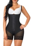 YIANNA Gaine Ventre Plat Femme Invisible Amincissante Body Gainant Sculptant Shapewear Bodysuit Minceur Post Accouchement Corset Combinaison Noir 2XL 7260