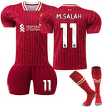 24-25 M.salah 11 Liverpool Hemma Fotboll Dräkt Uniform Lag Tränings Tröjor Kids 22(120-130cm)