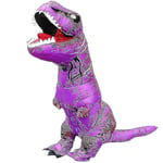 Barn & Vuxen Dinosaur Uppblåsbar Cosplay Kostym T-rex Anime Tecknad Festklänning Kostymer Halloween Kostym purple