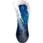 Beliani - Collection de vases Majestic Wave, superbe vase en verre Wave Fusion, beau pot de fleurs en résine petit 10 cm