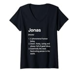 Womens Jonas Name Definition Funny Dictionary V-Neck T-Shirt