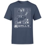 Wall-E Schematic Men's T-Shirt - Navy - L