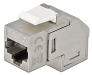 Delock Cat 6a STP RJ45 til RJ45 Keystone stik - Vinklet