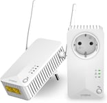 Powerline WI-FI 600 Kit|Adaptateur CPL + Adaptateur WLAN Powerlan|Hotspot Wi-FI|Jusqu'à 600 Mbit/s|Portée de Plus de 300 m-Lot de 2.[Y373]