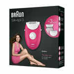 Braun Silk-epil 3 Epilator Hair Removal Corded Shaver Trimmer Body Razor Rollers