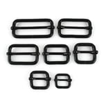 10/20 pièces boucles de ceinture rouleau broche strucsac à main sangle métal diapositives Leicglides ajusteur pour sac bricolage vêtement accessoires F2-12 - Type Black-32mm-20Pcs