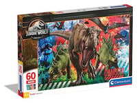 Clementoni - 26456 - Supercolor Puzzle - Jurassic World - 60 Maxi pièces - Puzzle Enfant - fabriqué en Italie, 4 Ans et Plus