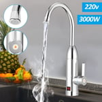 Hengda - Robinet Chauffe Eau Instantané Electrique 220V 3000W Robinet Chauffant De La Température led Pour Cuisine Salle De Bain