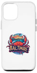 Coque pour iPhone 12/12 Pro Baltimore Maryland MD DMV Fruits de mer Vacation Crabe Ocean Fun