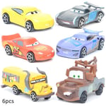 Hemdekor 6 st/set Bilar Lightning Mcqueen Barn Leksaker Samling Bilar Figurer Mini Tårta Topper Dekoration Gåvor[HK]