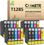 T1285-20 Cartouches Encre Compatible avec EPSON T1285 Renard (T1281 T1282 T1283 T1284) - pour Stylus T22 Office SX125 SX130 (Noir + 4 Cyan + 4 Magenta + 4 Jaune)