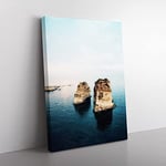 Rock Formation In Beirut Lebanon Modern Canvas Wall Art Print Ready to Hang, Framed Picture for Living Room Bedroom Home Office Décor, 60x40 cm (24x16 Inch)