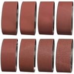 Bande Abrasive 75X457 mm- Grains 1 X 40/60 & 2 X 80/120/180/240/320/400 Bande de Ponceuse pour le Ponçage, le Polissage et le Dépoussiérage, Idéale