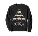 Merry Christmas Funny Pigs Tree Lights Christmas Pig Sweatshirt