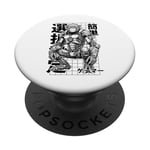 Jeu animé Cyberpunk Gamer Ape Cyber Enhanced Monkey Robot PopSockets PopGrip Adhésif