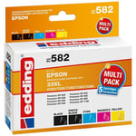 Edding EDD-582 Printer Cartridge - Multipack 5 - Black, Photo Black, Cyan, Magen