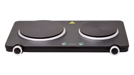 Westinghouse Portable Double Electric Hot Plate - Matte Black - WHEHP02K