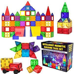 Magnetic Building Blocks Tiles STEM Toy Set 57PC Kids Learning Educational Cons