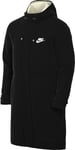 NIKE Men's M Nk Club Stadium Parka Jacket, Black/White, XL