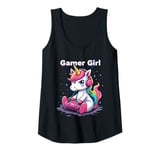 Womens Gamer Girl Gamer, Unicorn, Cute Tank Top