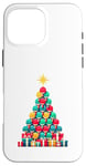 Coque pour iPhone 16 Pro Max Christmas Tree Joueur de Tennis de Table Ping Pong Raquette