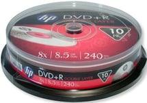 DVD+R double couche 8x, 10 pièces en cake box