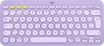 Logitech K380 Multi-Device Bluetooth Keyboard - tastatur - QWERTZ - Tysk - lavender lemonade