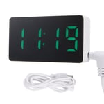  Desk Alarm Clock Digital  LED Temperature USB Bedside Table Travel Clocks1065