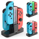 Joycon Charging Dock, [New Version] Diyife Switch Controller Charger, Switch Charging Dock, Controller Charger for Nintendo Switch, 4 in 1 Joy con Charger with Individual LED Indicator