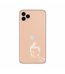 Coque Iphone 11 PRO MAX bouddha blanc transparente