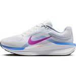 Nike Women's Winflo 11 Straßenlaufschuh für Damen Road Running Shoe, Summit White Hyper Violet Royal Pulse, 4 UK