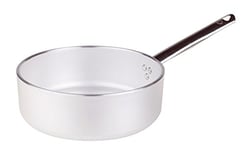 Agnelli autocuiseurs Casserole Basse Aluminium d'une épaisseur de 5 mm Acier Inoxydable Manche Argent