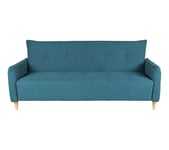 Banquette lit BIMBO tissu Bleu canard