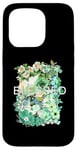 Coque pour iPhone 15 Pro Graphique vert béni et vert fleuri