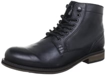 Jack & Jones JJ Hardy Vintage, Boots Homme - Noir (Leather Black), 43 EU