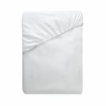 amuéblate online Housse de Protection réglable pour Matelas imperméable et Respirante, Toucher Doux, Tissu Coton Naturel, Anti-acariens et antibactérien, Blanc, 80 x 190 cm