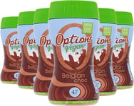 Options Vegan Belgian Hot Chocolate Drink (Multipack of 6 x 200 g Jars)