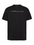 Tommy Jeans Cotton Slim Fit Short Sleeve Linear Logo T-Shirt