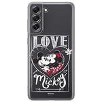 ERT GROUP Coque de téléphone Portable pour Samsung S21 FE Original et sous Licence Officielle Disney Motif Mickey & Minnie 002 Parfaitement adapté à la Forme du téléphone Portable, partiel imprimé