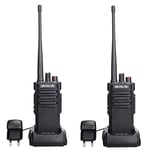 Retevis RT29 Talkie Walkie Longue Portée, Professionnels Talkie Walkie Radio avec 3200 mAh, 16 Canaux CTCSS/DCS VOX, Rechargeable Radio Bidirectionnelle pour Sécurité, Logistique (Noir, 2Pcs)