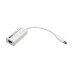 TRIPP LITE USB-C to Gigabit Ethernet NIC Network Adapter 10/100/1000 Mbps White - nettverksadapter - USB-C 3.1 - Gigabit Ethernet